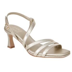 Naturalizer Womens Galaxy Heeled Sandals US 6 M EU 36 Gold Champagne NIB